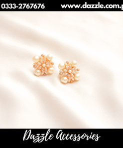 Pearl Golden Stud Earrings for her