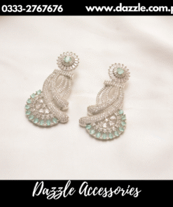 Pink Silver Unique Statement Earrings