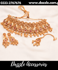 Rajwari Bridal Choke with earrings bindiya