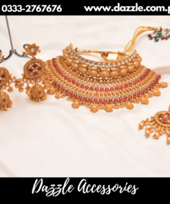 Rajwari Kundan Antique Bridal Collar Set