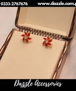 Ruby Floral Small Stud Earrings