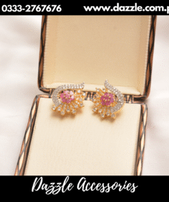 Ruby Golden Statement Stud Earrings