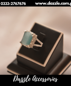 Sensational 21 carat ice blue ring