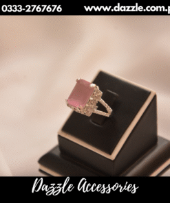 Sensational 21 carat pink silver ring