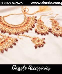 Statement Bridal Collar Set with Earrings bindiya and jhomar