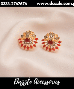 Vintage champagne red stunning studs