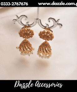 White Jhumki Earrings