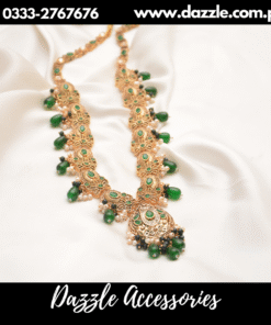 dull polish green golden maala