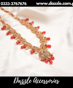 dull polish red golden maala