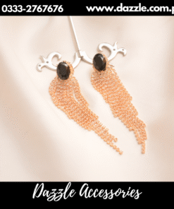 Gorgeous  black zirconia chain earrings