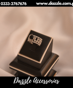 princess zirconia black stone ring