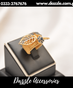 Artistic Gold Plated two tone Leaf  ring