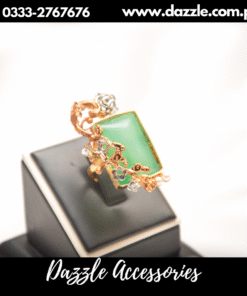 Artistic mint green gem ring