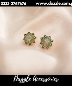 Beautiful Lilly flower green studs
