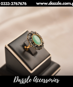 Captivating mint green  Gem ring
