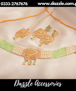 Classic Mint Green golden choker set