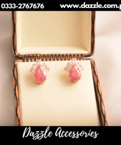 Crystal deep pink gorgeous studs