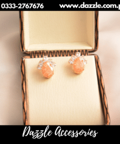 Crystal peach gorgeous studs