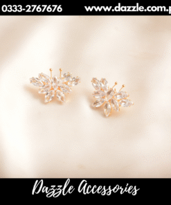 Crystal stone butterfly studs