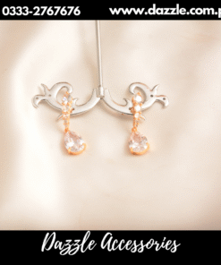 Crystal white drop earrings