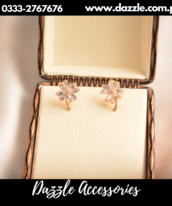 Cute floral golden studs