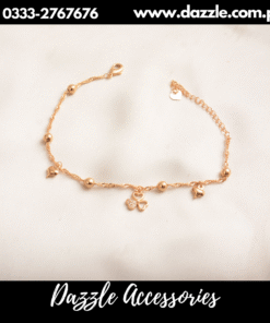 Delicate golden anklet