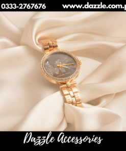 Golden Black Dial Branded watch