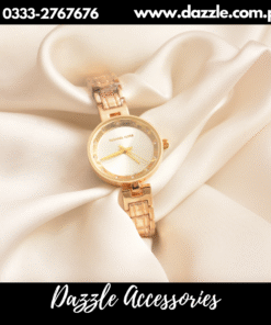 Graceful White Dial Golden watch