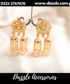 Meena kari bahu bali golen earrings