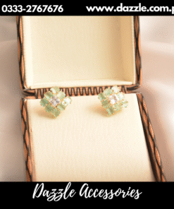 Mint Green Tiny Square cut Studs