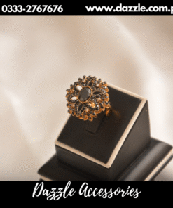 Radiant black Zirconia ring