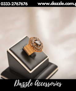Radiant gold plated black band ring
