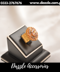 Radiant gold plated champagne band ring