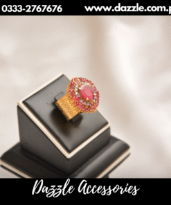 Radiant gold plated ruby band ring