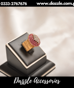Radiant gold plated ruby ring