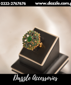 Radiant green  Zirconia ring