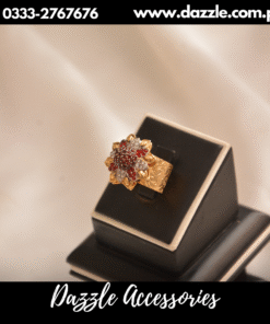 Stunning  maroon  floral Band ring