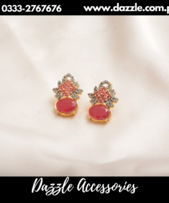 luxurious Zirconia deep red  Studs