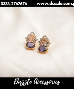 luxurious Zirconia purple  Studs