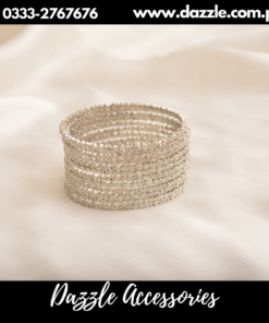 Alluring silver sleek bangles