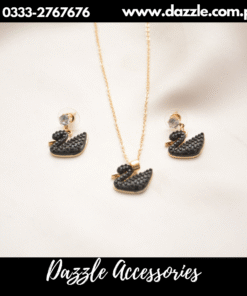 Delicate Swan Locket Set