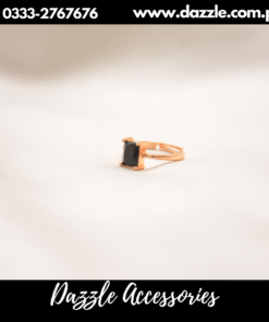 Delicate black ring