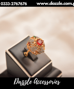 Gold plated champagne red ring