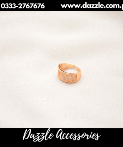 Gold plated zircon ring