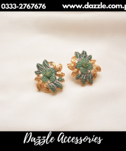 Golden Based green Studs