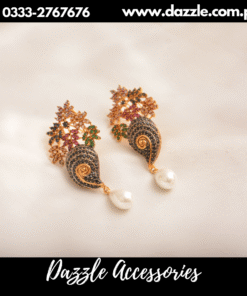 Mesmerizing black multi Zirconia earrings