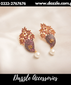 Mesmerizing ruby Zirconia earrings