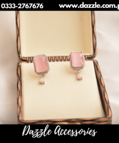 Pretty pink Gem studs