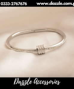 Stylish silver zircon bracelet