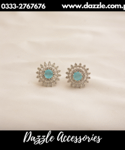 Sunshine Silver ferozi studs